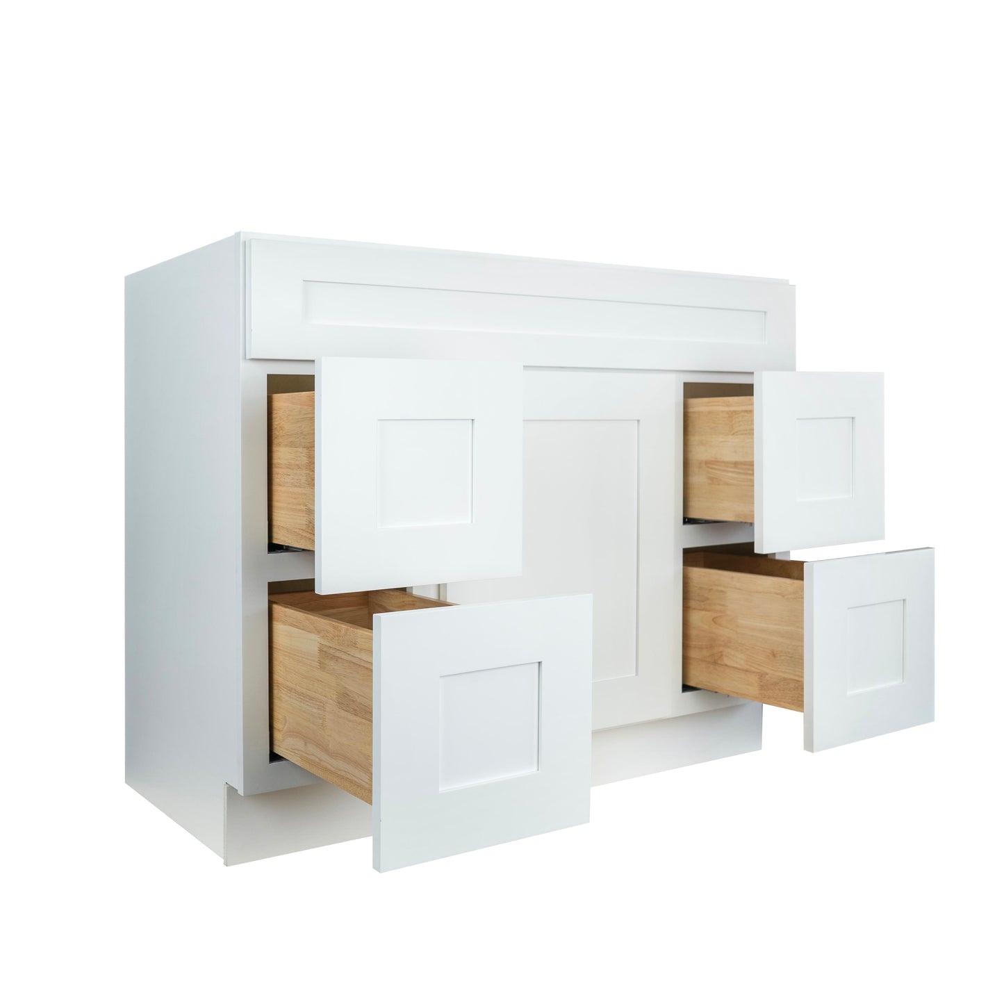 Hollywood Fabiani Design Shaker Bathroom Vanity Combination Sink Base Cabinet Ready to Assemble White