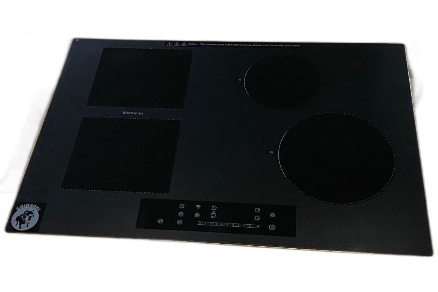 GoldHaus 30" 4 Burner Induction Cooktop with 2500W Boost, Touch Slider, WiFi Control, Black Kanger Glass