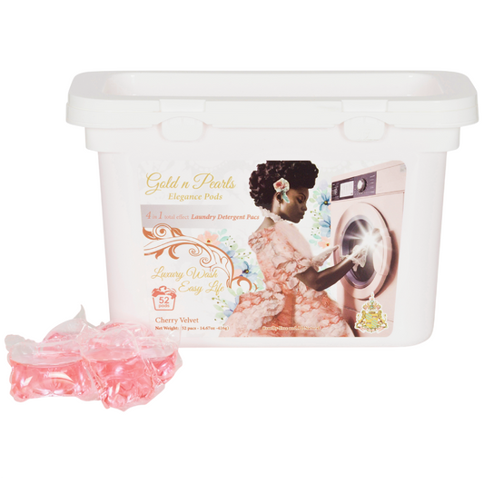 Gold n Pearls 4-in-1 Laundry Detergent Pods - Cherry Velvet (52 Pods)