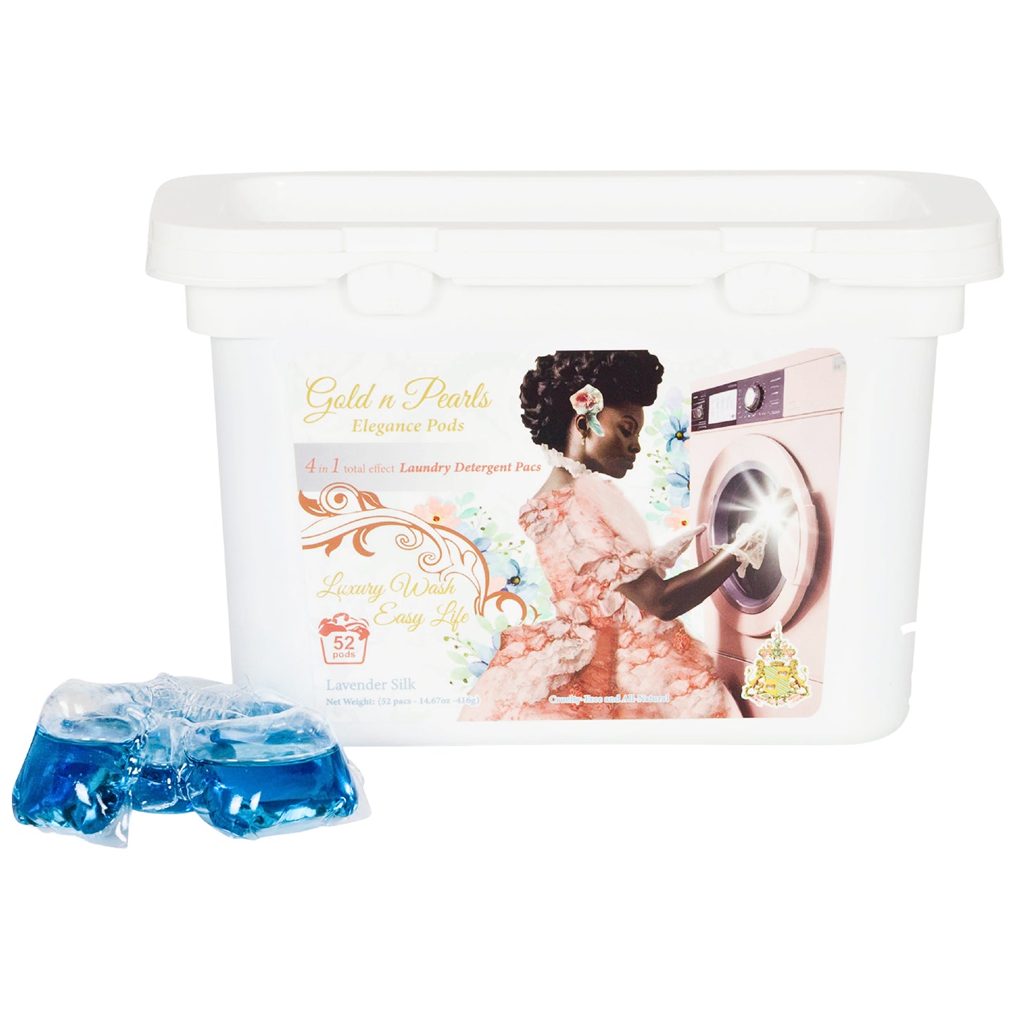 Gold n Pearls 4-in-1 Laundry Detergent Pods - Lavender Silk (52 Pods