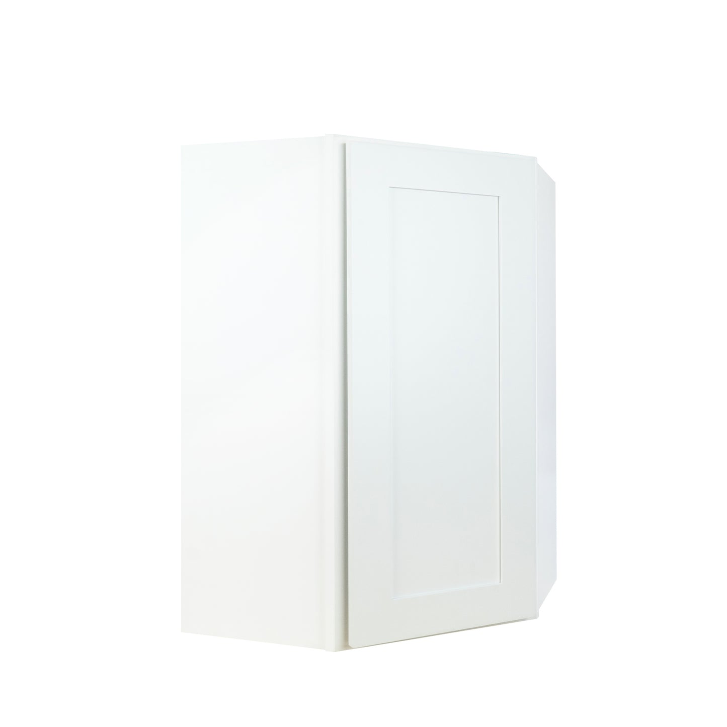 Hollywood Fabiani Design Shaker Diagonal Corner Wall Kitchen Cabinet Ready to Assemble 24 in. W x 12 in. D x 30 in. White