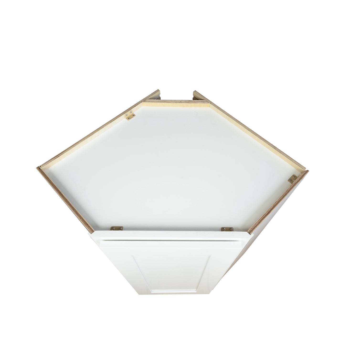 Hollywood Fabiani Design Shaker Diagonal Corner Wall Kitchen Cabinet Ready to Assemble 24 in. W x 12 in. D x 30 in. White