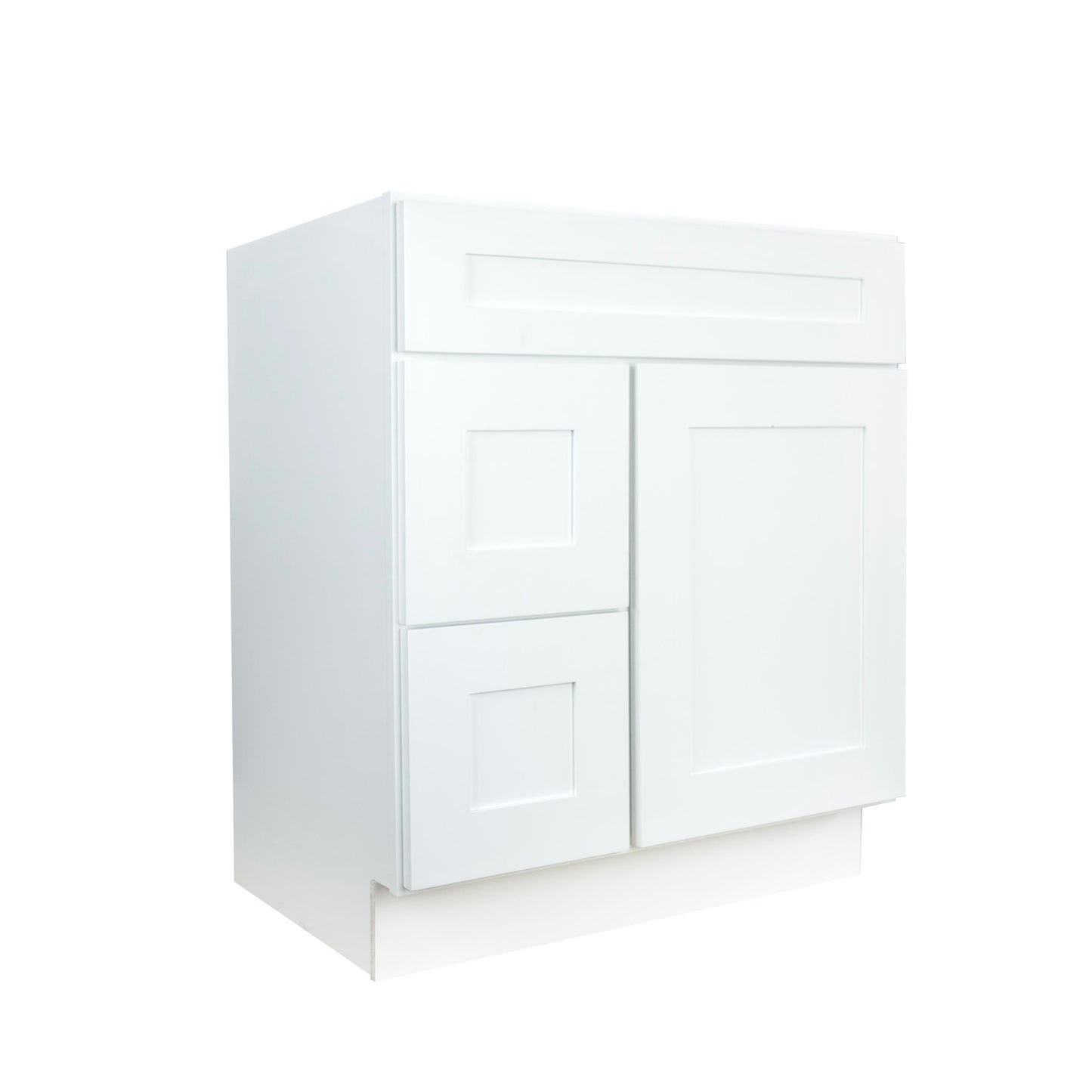 Hollywood Fabiani Design Shaker Bathroom Vanity Combination Sink Base Cabinet Ready to Assemble White