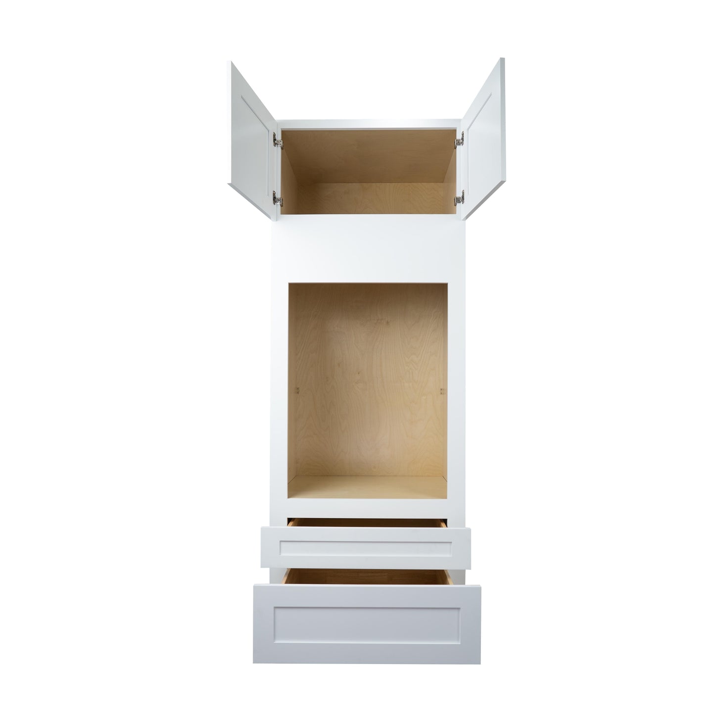 Hollywood Fabiani Design Shaker Oven Kitchen Cabinet Ready to Assemble 33 in. W x 24 in. D x 90 in. H White