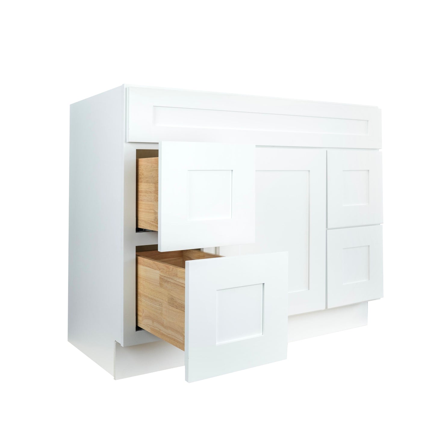 Hollywood Fabiani Design Shaker Bathroom Vanity Combination Sink Base Cabinet Ready to Assemble White