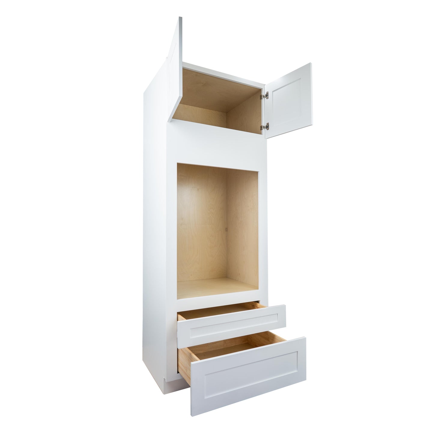 Hollywood Fabiani Design Shaker Oven Kitchen Cabinet Ready to Assemble 33 in. W x 24 in. D x 90 in. H White