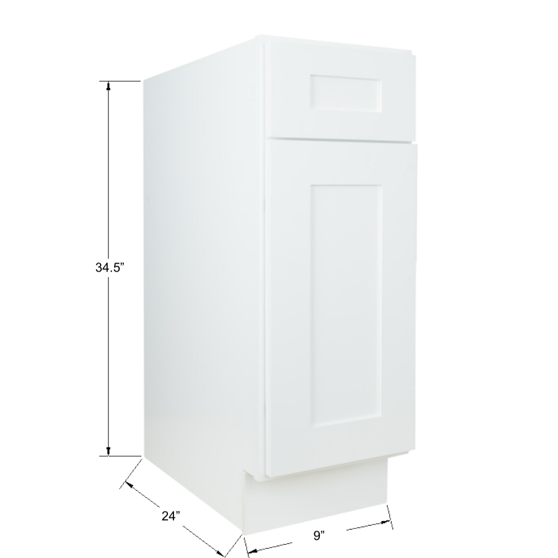 Hollywood Fabiani Design Shaker Base Kitchen Cabinet Ready to Assemble White