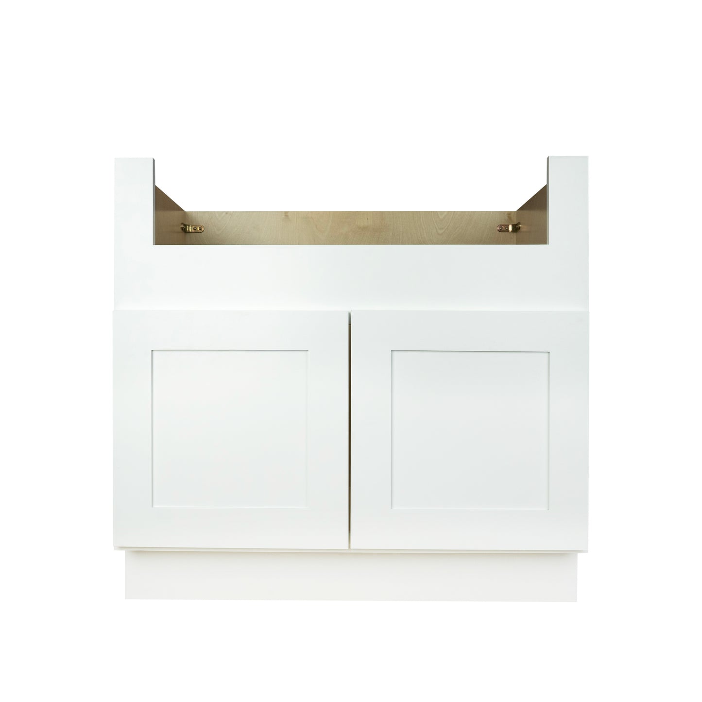 Hollywood Fabiani Design Shaker Farm Sink Base Kitchen Cabinet Ready to Assemble 36 in. W x 24 in. D x 34.5 in. H White