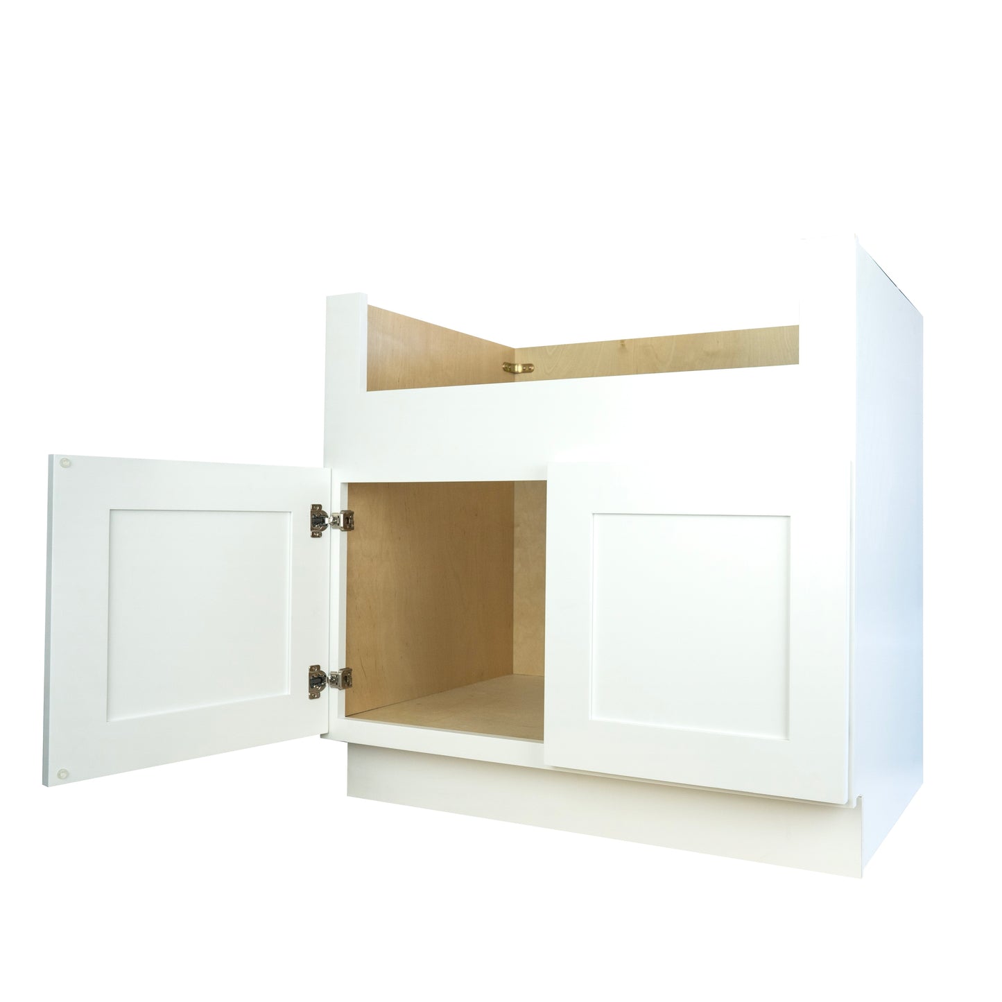 Hollywood Fabiani Design Shaker Farm Sink Base Kitchen Cabinet Ready to Assemble 36 in. W x 24 in. D x 34.5 in. H White