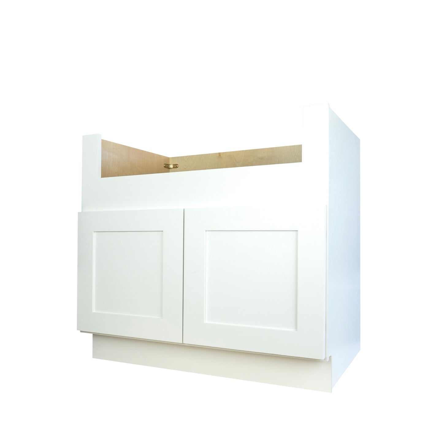 Hollywood Fabiani Design Shaker Farm Sink Base Kitchen Cabinet Ready to Assemble 36 in. W x 24 in. D x 34.5 in. H White