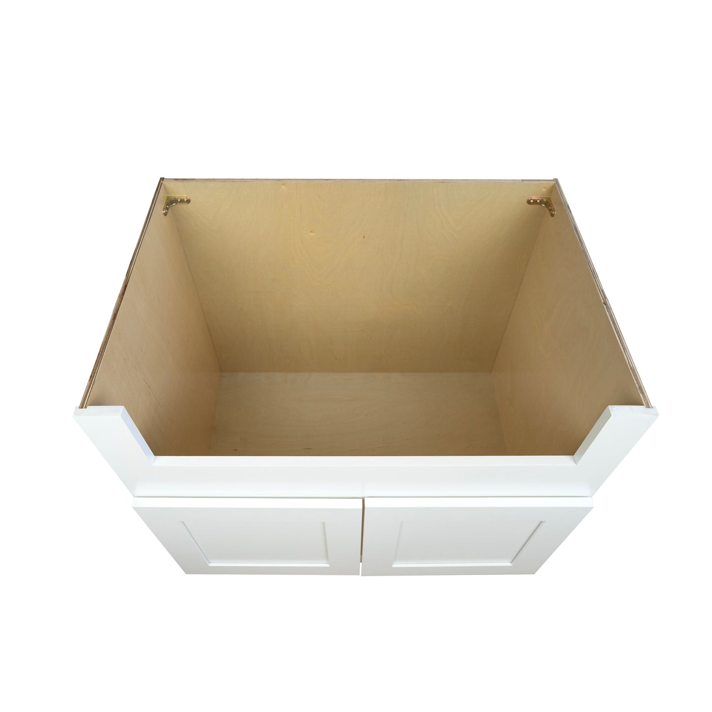 Hollywood Fabiani Design Shaker Farm Sink Base Kitchen Cabinet Ready to Assemble 36 in. W x 24 in. D x 34.5 in. H White