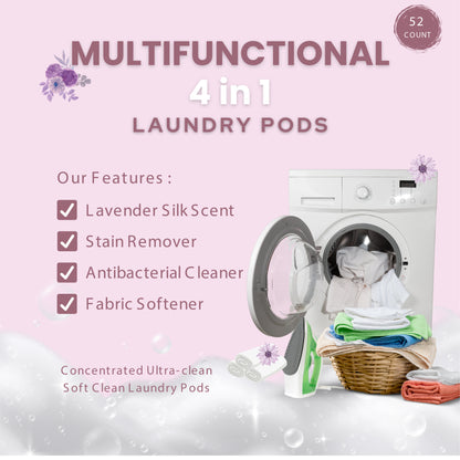 Gold n Pearls 4-in-1 Laundry Detergent Pods - Lavender Silk (52 Pods