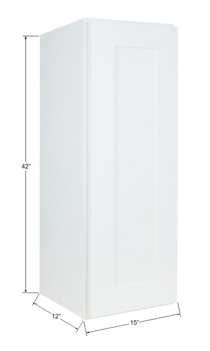 Hollywood Fabiani Design Shaker Wall Kitchen Cabinet Ready to Assemble White - 42 in. Height