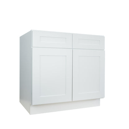Hollywood Fabiani Design Shaker Bathroom Vanity Sink Base Cabinet Ready to Assemble White