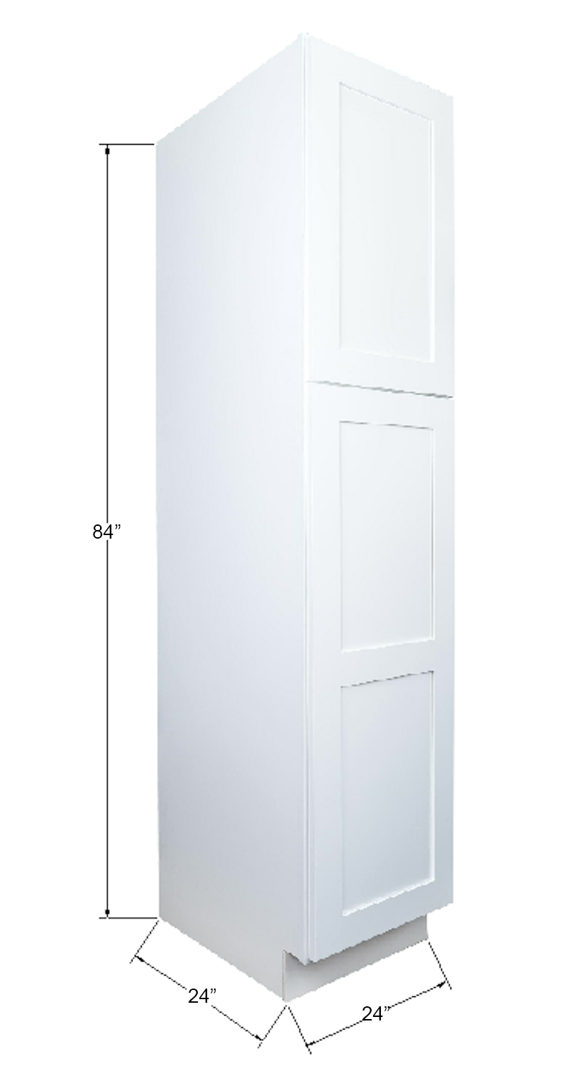 Hollywood Fabiani Design Shaker Pantry Wall Kitchen Cabinet Ready to Assemble White