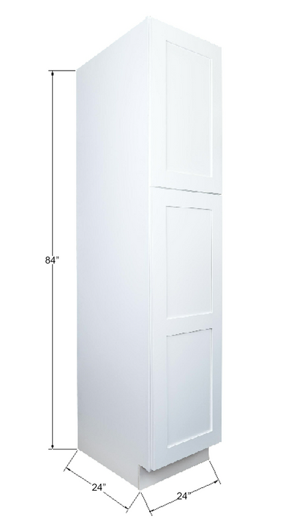 Hollywood Fabiani Design Shaker Pantry Wall Kitchen Cabinet Ready to Assemble White