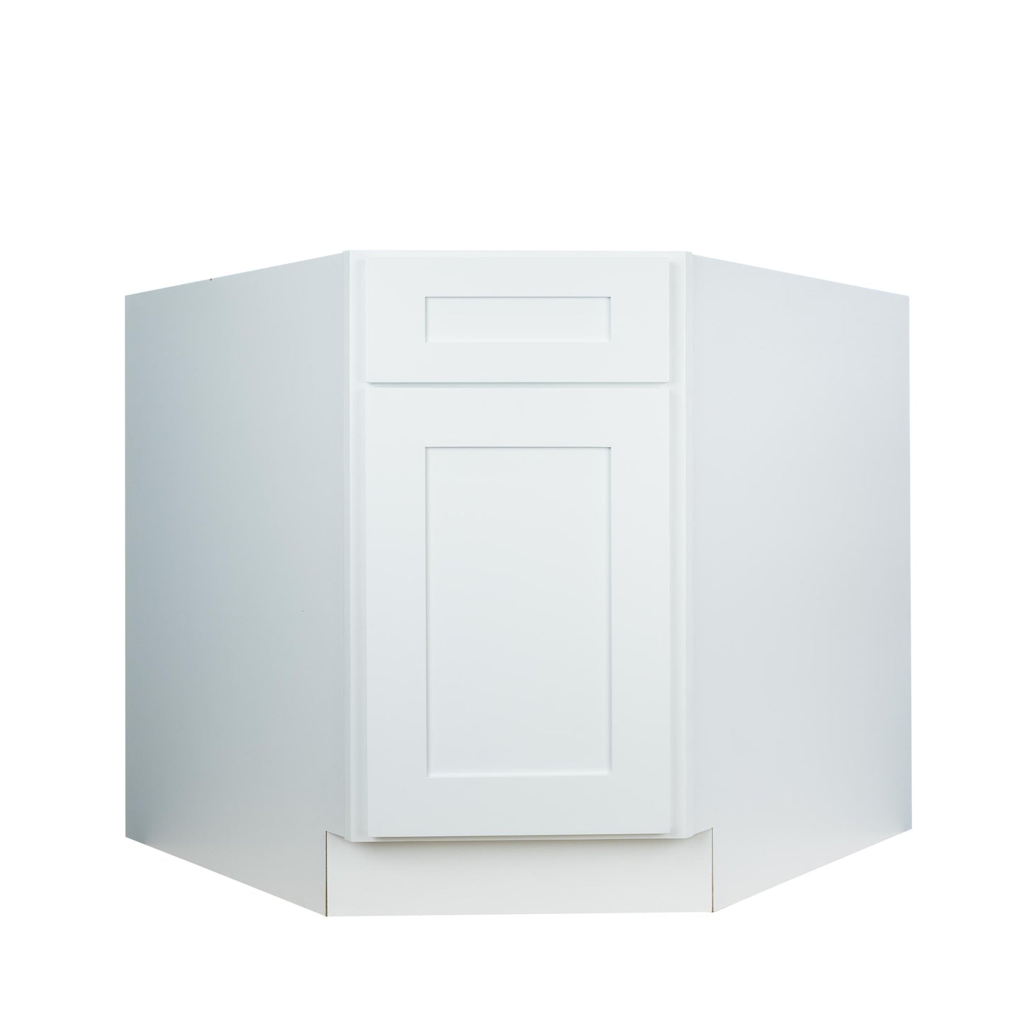 Hollywood Fabiani Design Shaker Corner Sink Base Kitchen Cabinet Ready to Assemble 36 in. W x 24 in. D x 34.5 in. H White