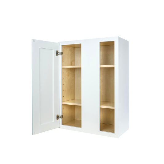 Hollywood Fabiani Design Shaker Blind Corner Wall Kitchen Cabinet Ready to Assemble White