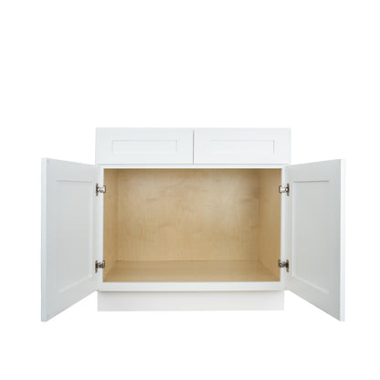 Hollywood Fabiani Design Shaker Bathroom Vanity Sink Base Cabinet Ready to Assemble White
