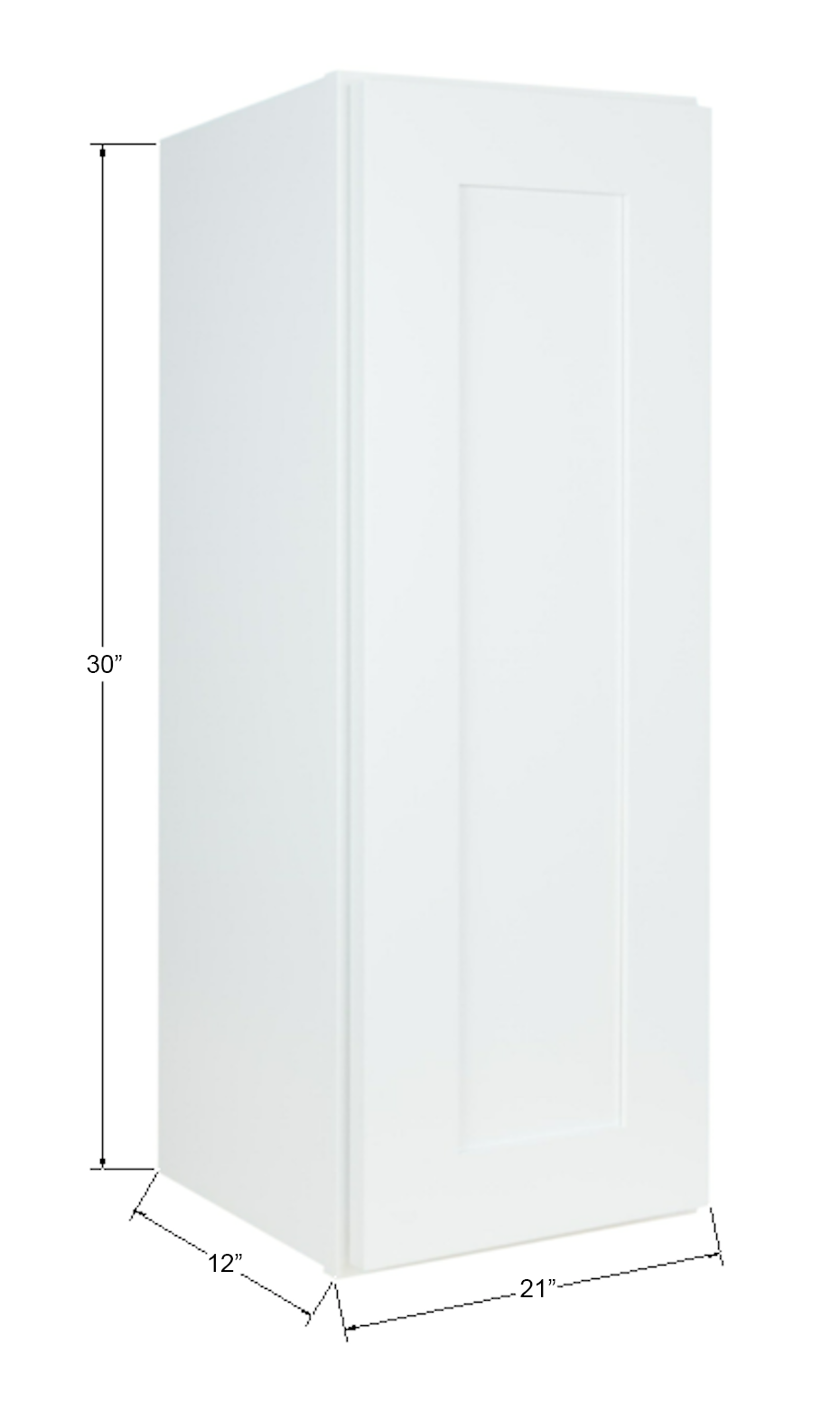 Hollywood Fabiani Design Shaker Wall Kitchen Cabinet Ready to Assemble White - 30 in. Height