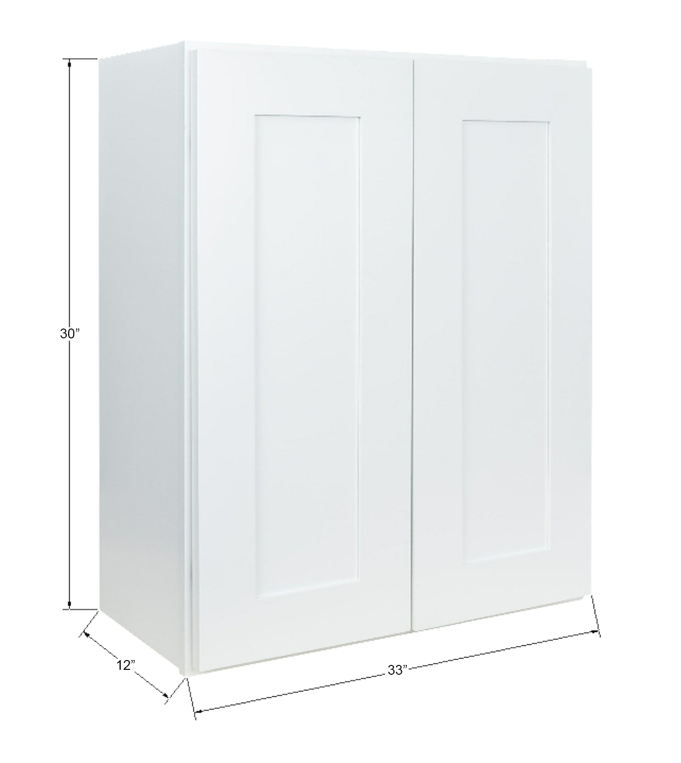 Hollywood Fabiani Design Shaker Wall Kitchen Cabinet Ready to Assemble White - 30 in. Height